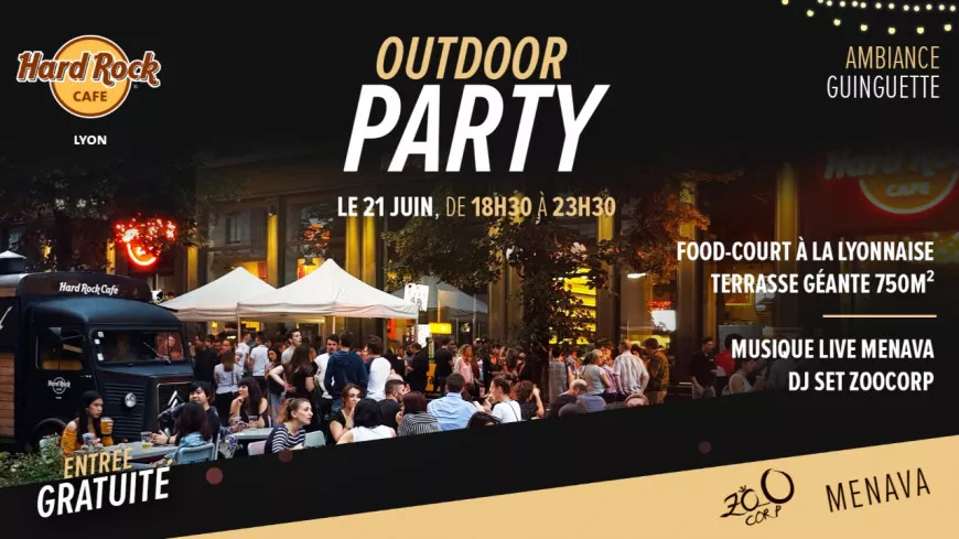 Le Hard Rock Café de Lyon investie une partie de la rue du Président Carnot pour la fête de la musique