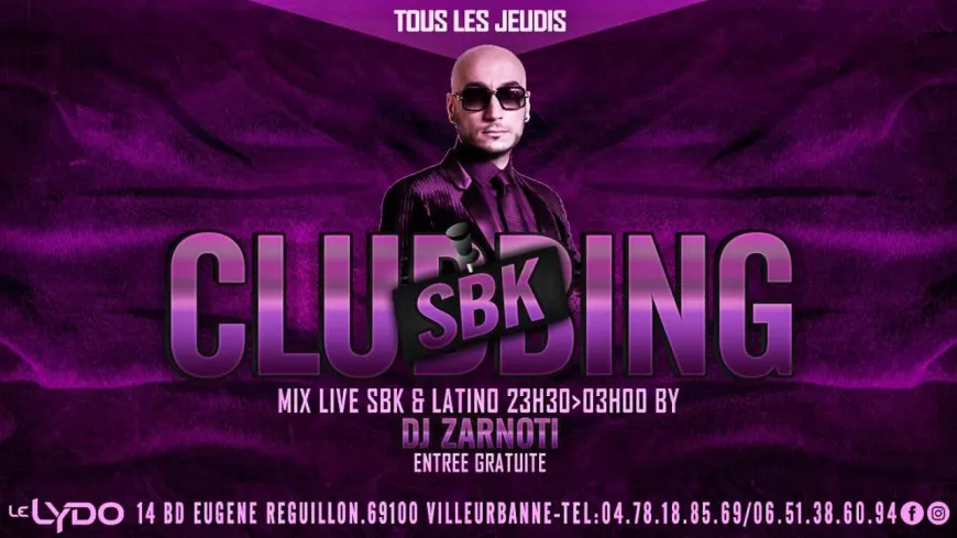 Le Lydo dancing à Villeurbanne organise une soirée clubbing