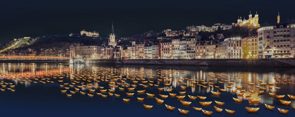 Une rivière de lumières