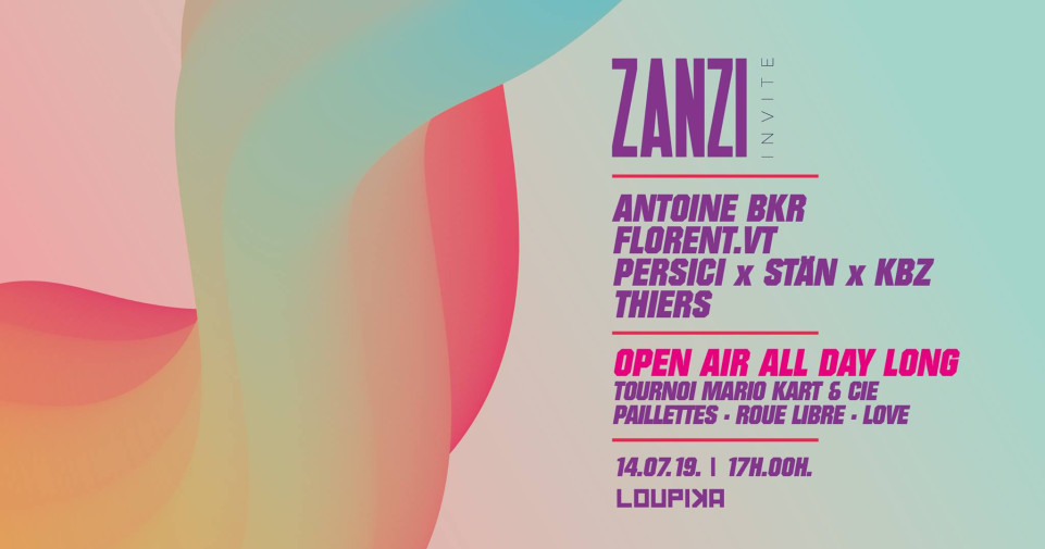 DIMANCHE : ZANZI - Open Air with Antoine BKR & Florent.vt à la Péniche Loupika