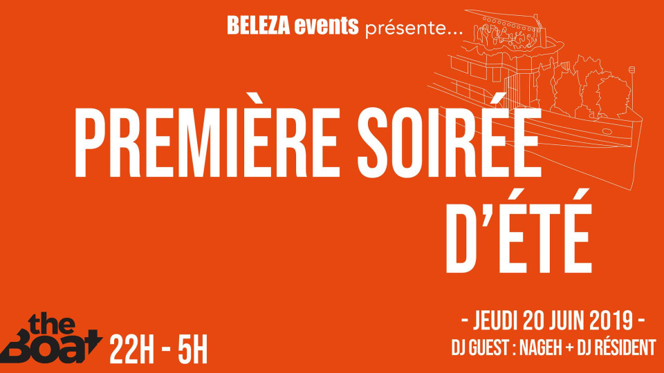 Première soirée d'été at The Boat ce soir avec Nageh aux platines