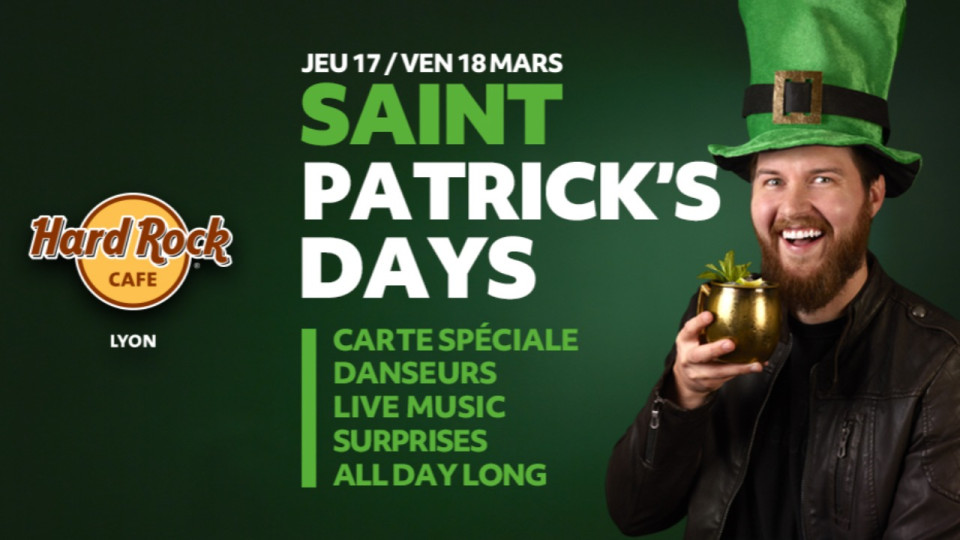 Le Hard Rock Café de Lyon vous invite à sa Saint-Patrick !