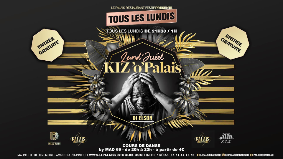 Ton rendez vous Kizomba tous les lundis au Palais