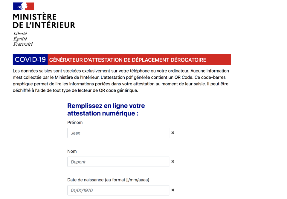 Coronavirus : l'attestation de déplacement disponible sur smartphones et tablettes